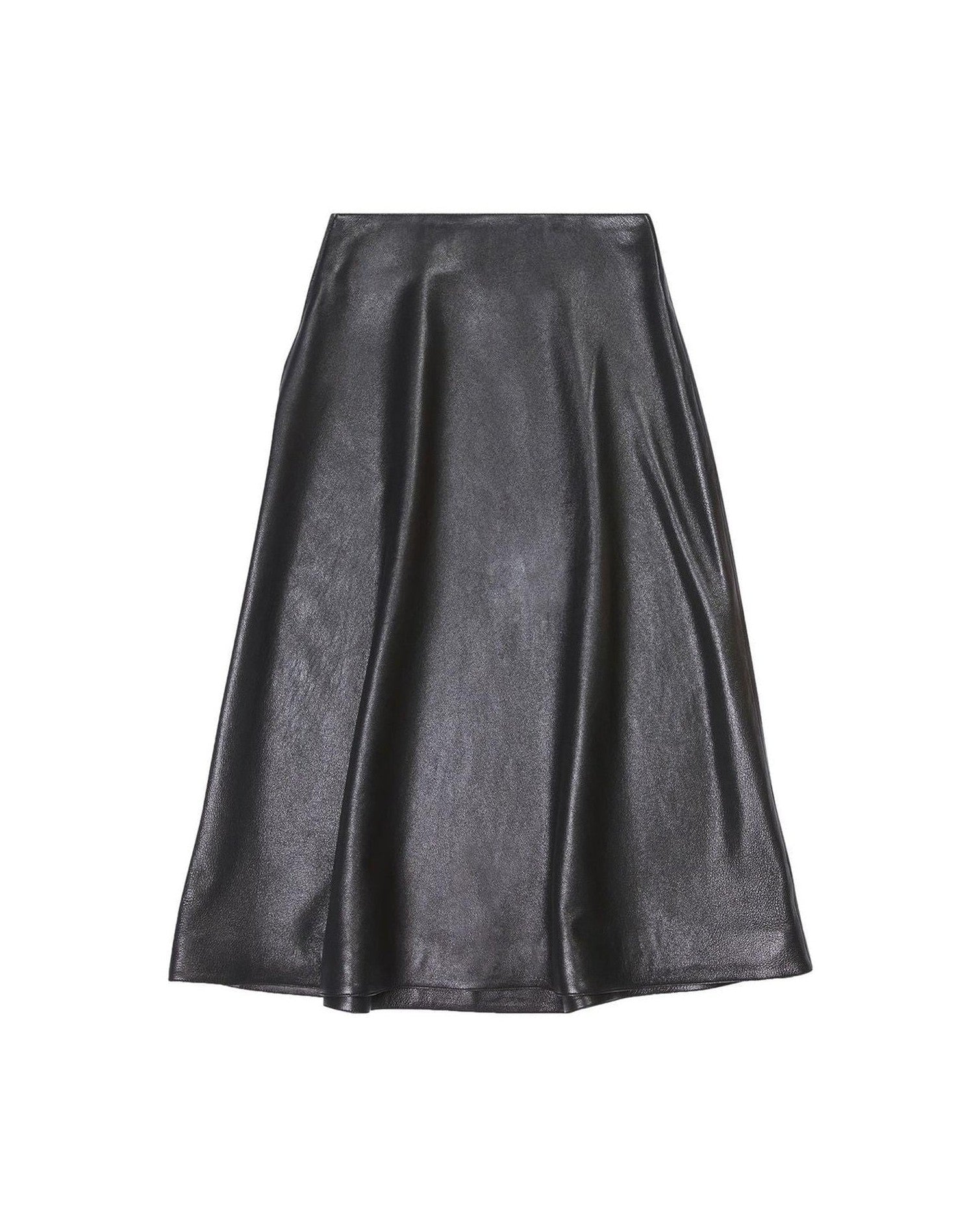 Balenciaga Leather Midi Skirt Glam Steals
