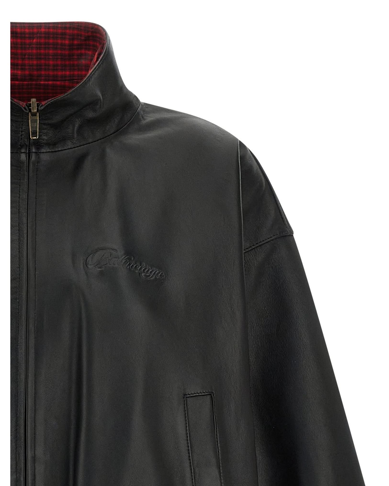 Balenciaga Leather Reversible Jacket Glam Steals