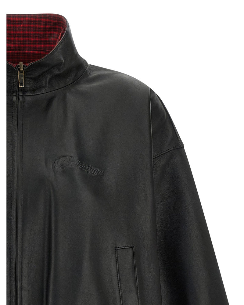 Balenciaga Leather Reversible Jacket Glam Steals