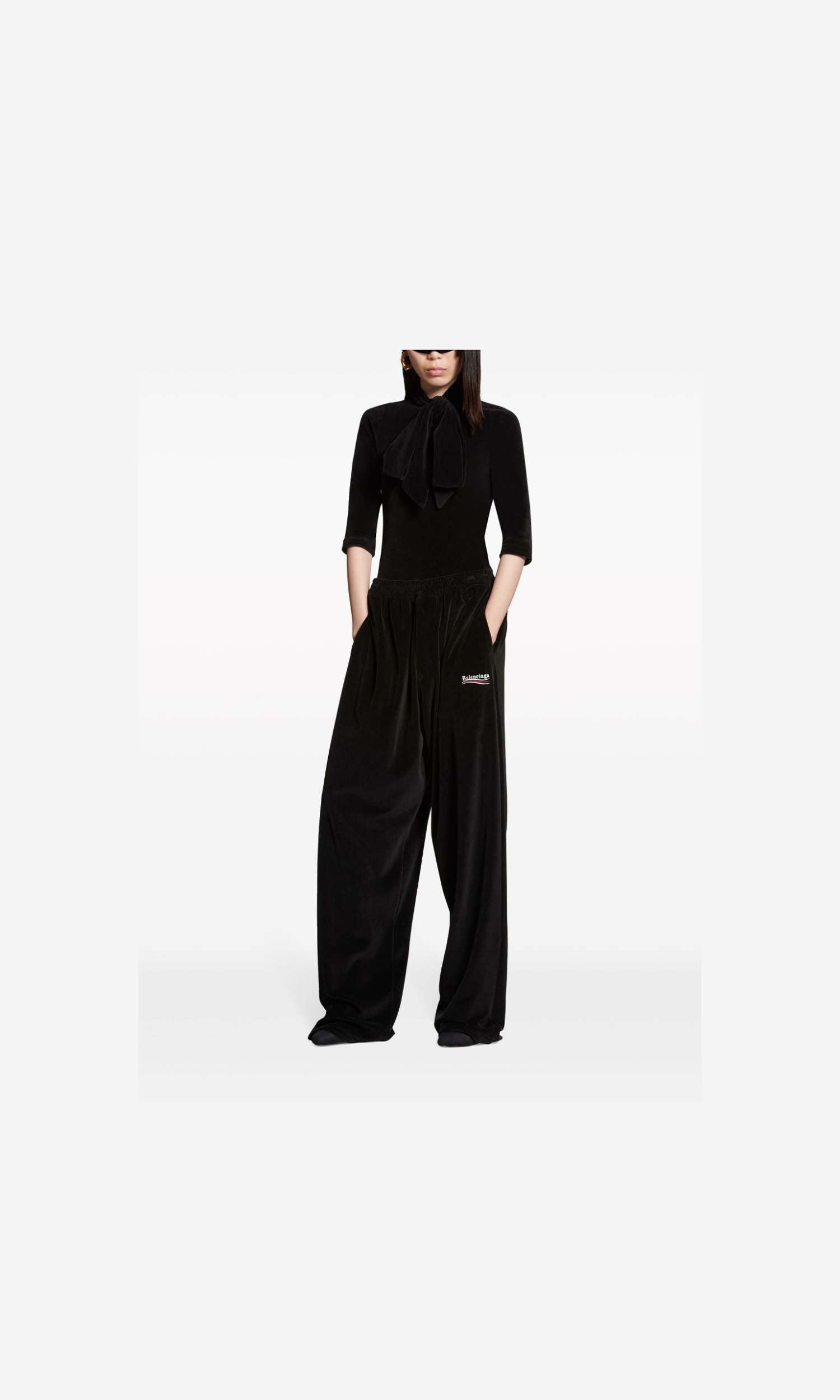 Balenciaga Logo Embroidered Track Pant Glam Steals