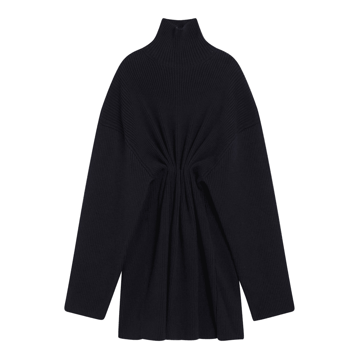Balenciaga Navy Wool Pinched Mini Dress Glam Steals