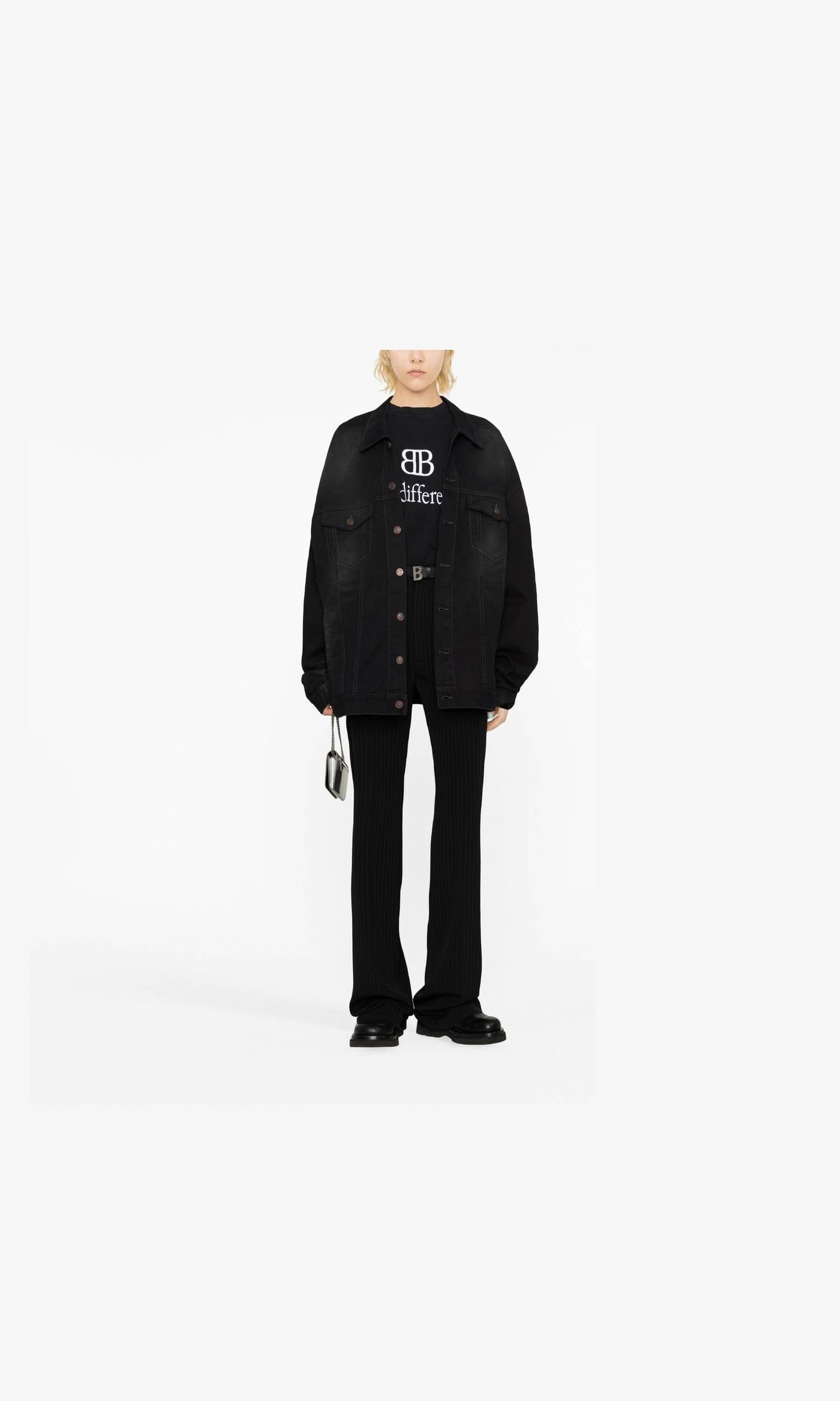 Balenciaga Pinstripe Straight Leg Trouser Glam Steals