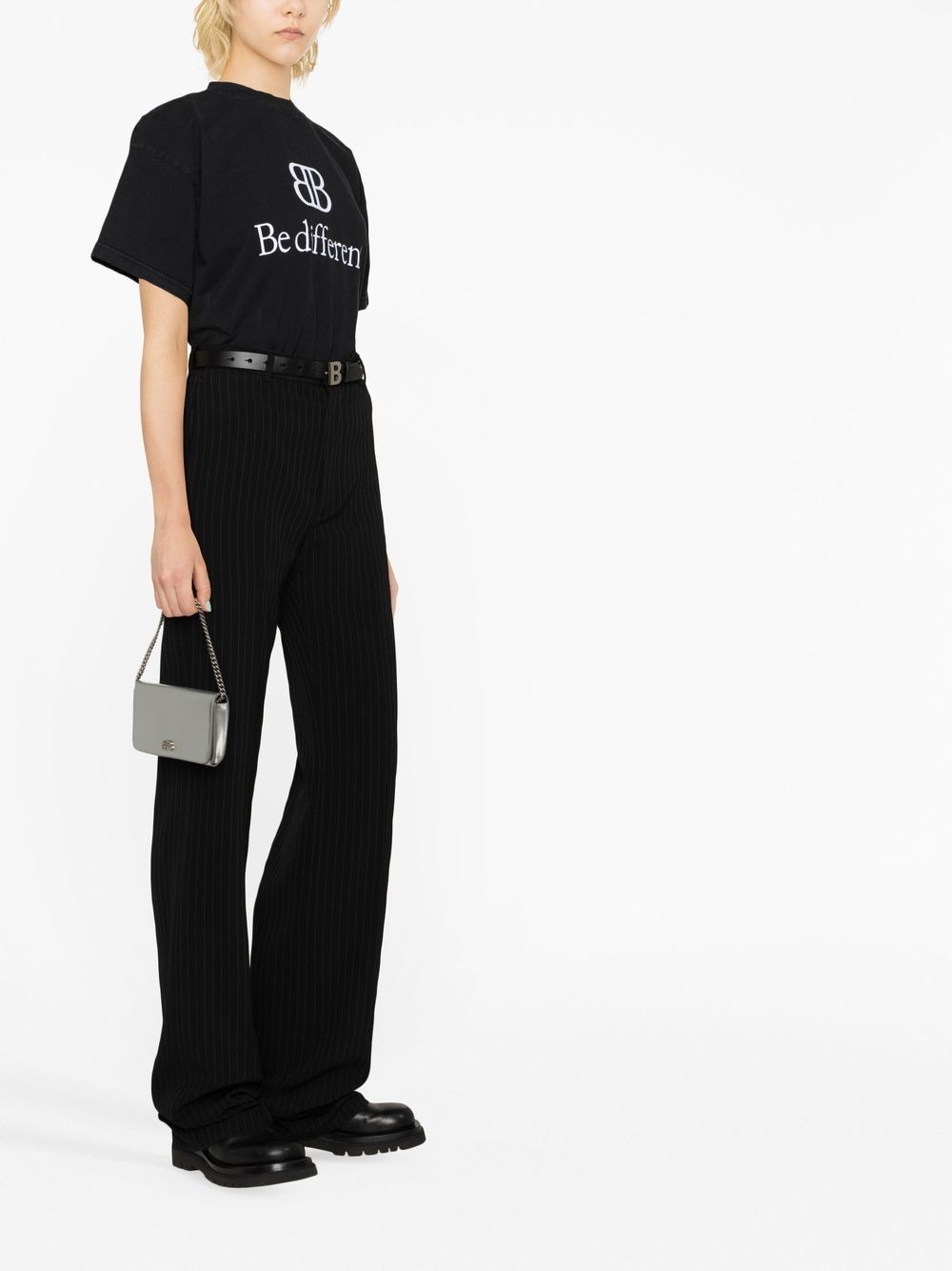 Balenciaga Pinstripe Straight Leg Trouser Glam Steals