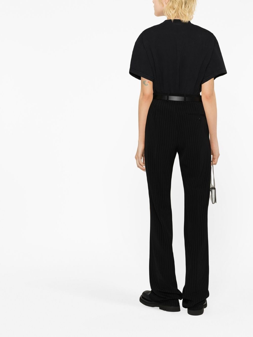 Balenciaga Pinstripe Straight Leg Trouser Glam Steals