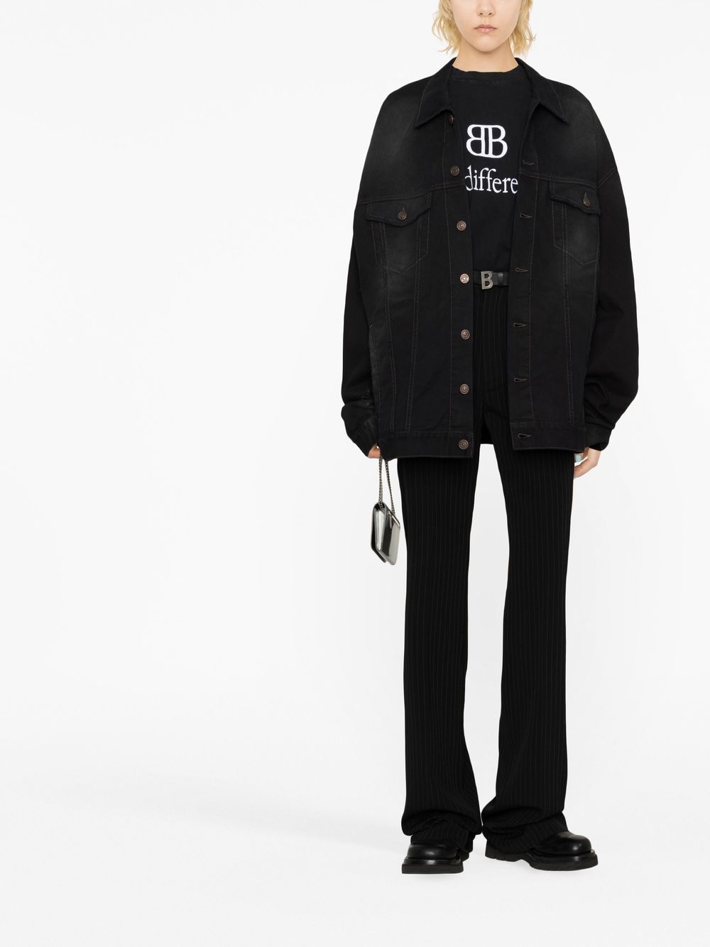 Balenciaga Pinstripe Straight Leg Trouser Glam Steals