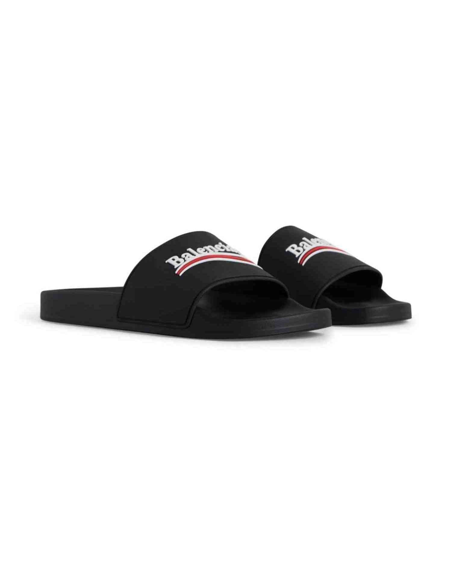 Balenciaga Rubber Pool Sandals Glam Steals