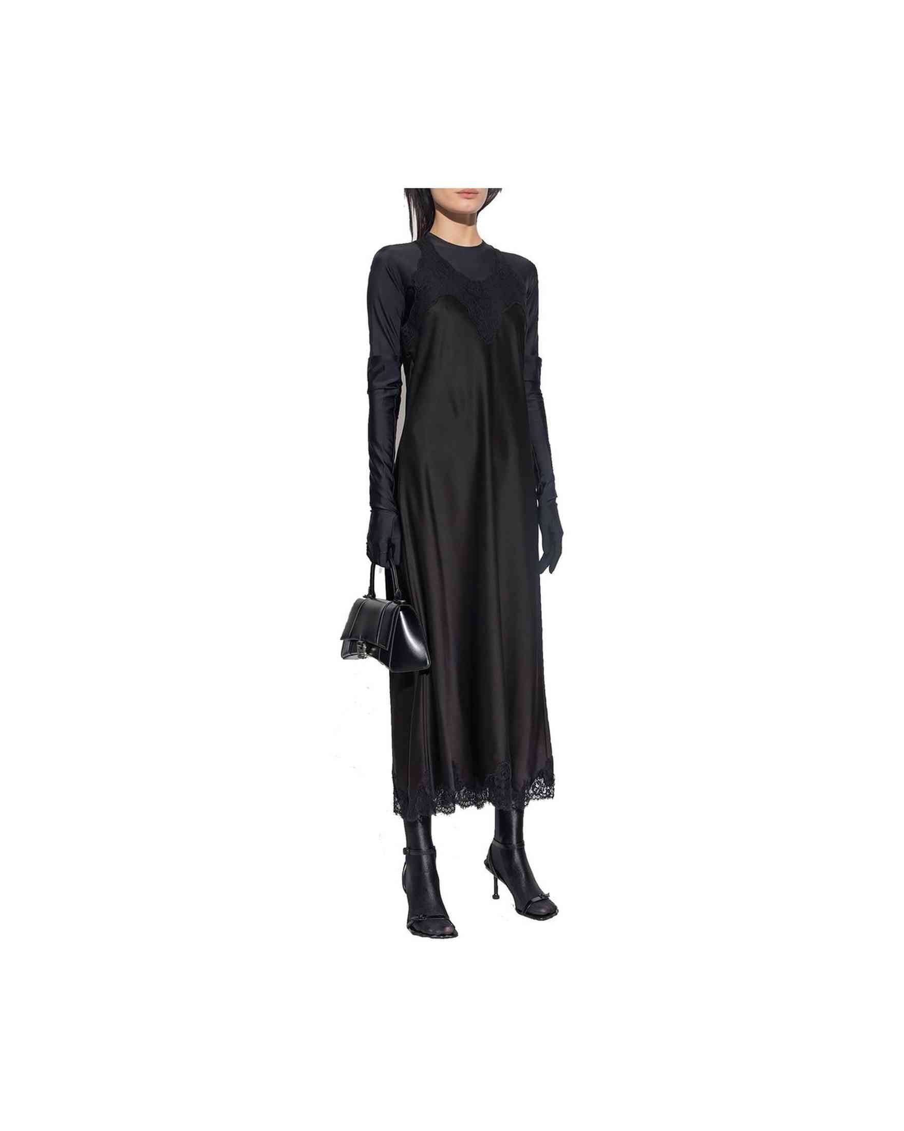 Balenciaga Satin Strappy Midi Dress Glam Steals
