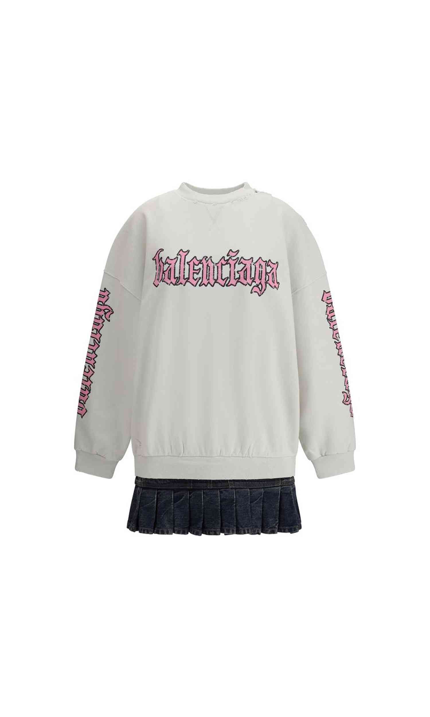 Balenciaga Sweatshirt Dress With Logo Glam Steals