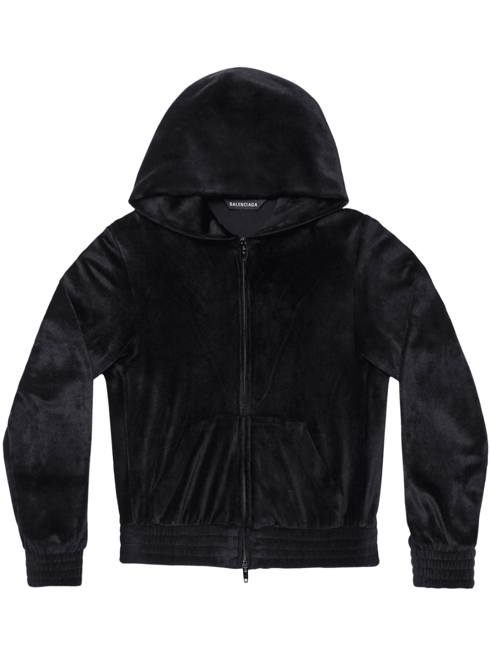 Balenciaga Velvet Crystal Embellished Zip Up Hoodie Glam Steals