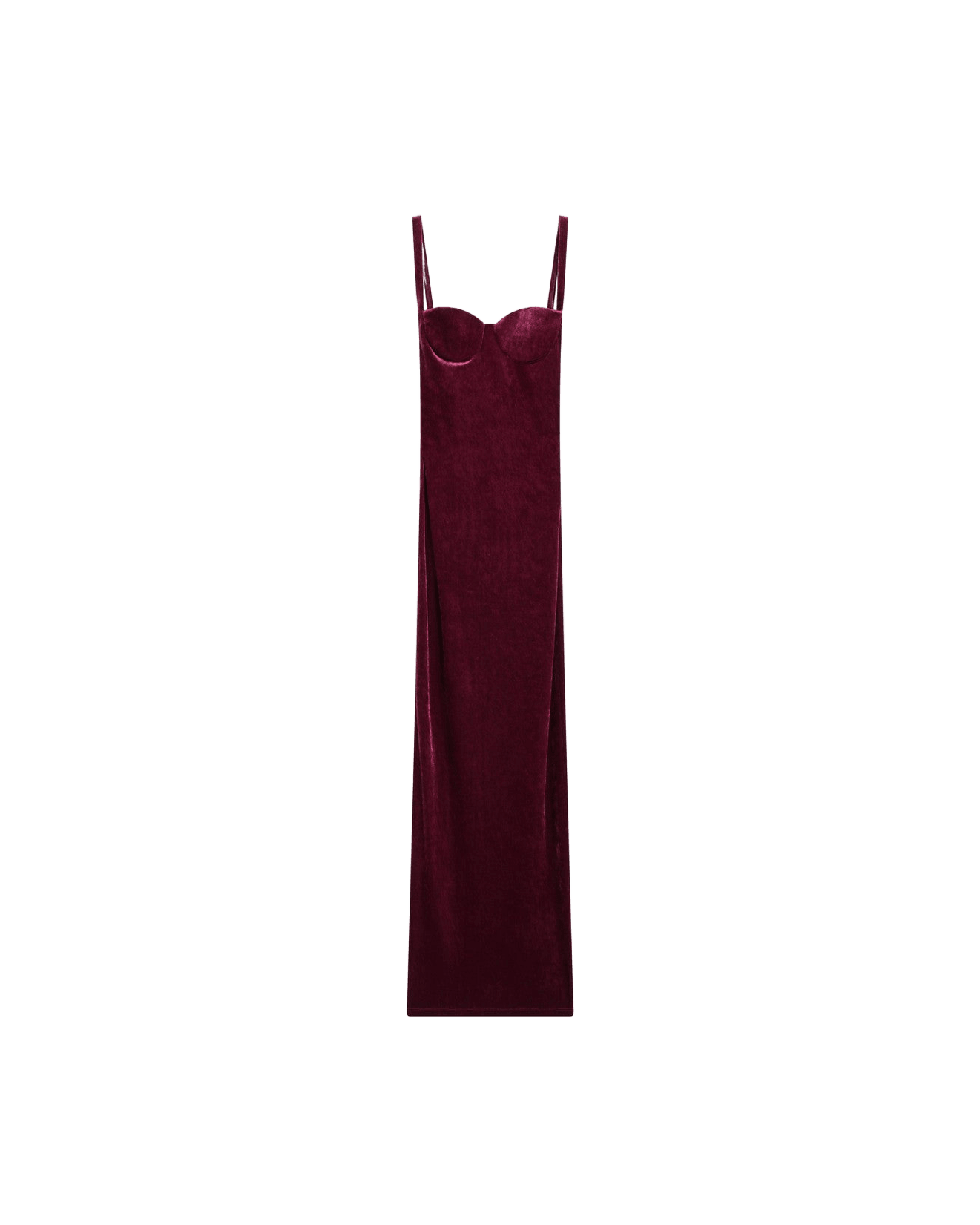 Balenciaga Velvet Long Plum Colored Dress