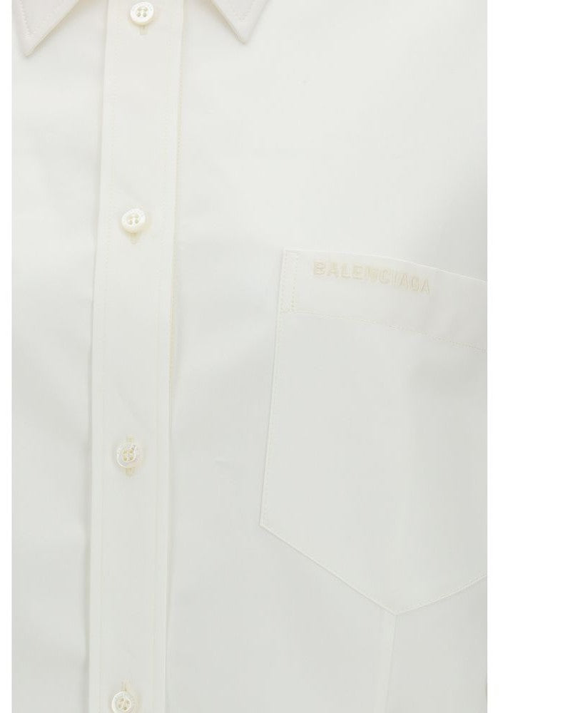 Balenciaga White Cotton Dress Shirt Glam Steals