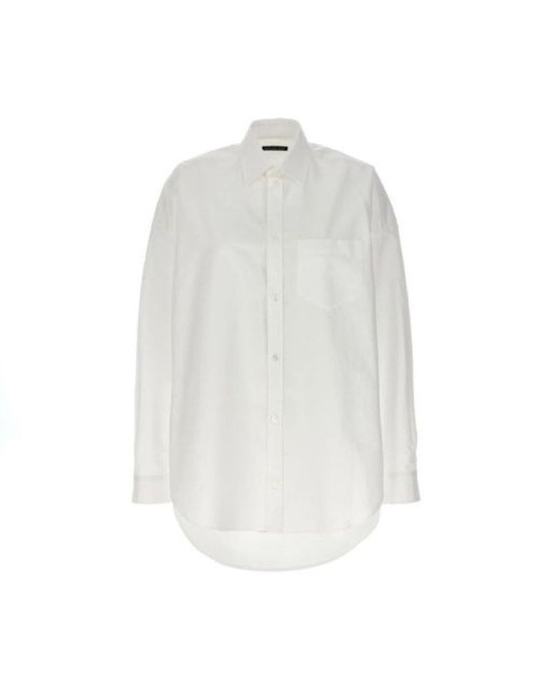 Balenciaga White Cotton Dress Shirt Glam Steals