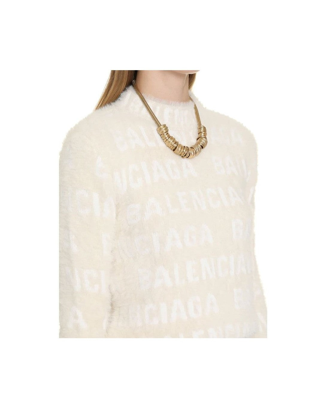Balenciaga White Elastane Sweatshirt 