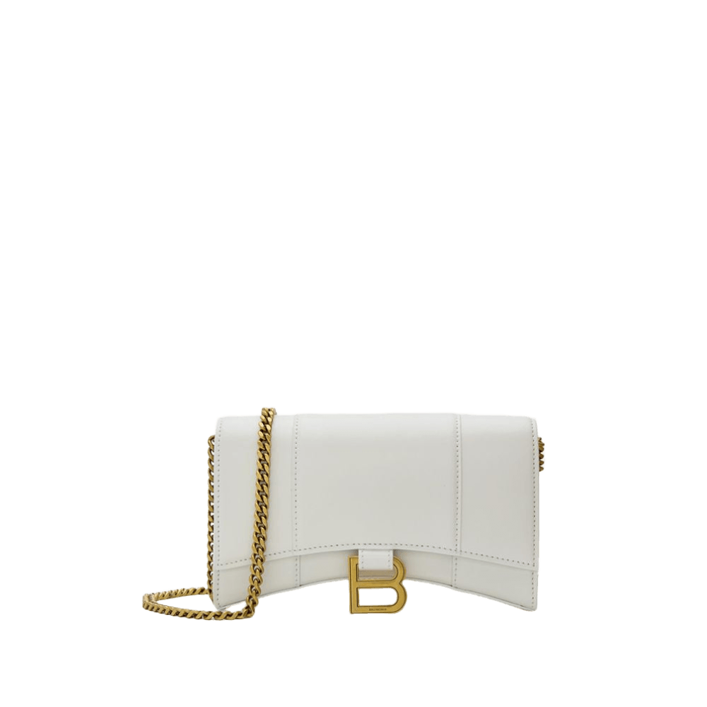 Balenciaga White Leather Shoulder Bag Glam Steals