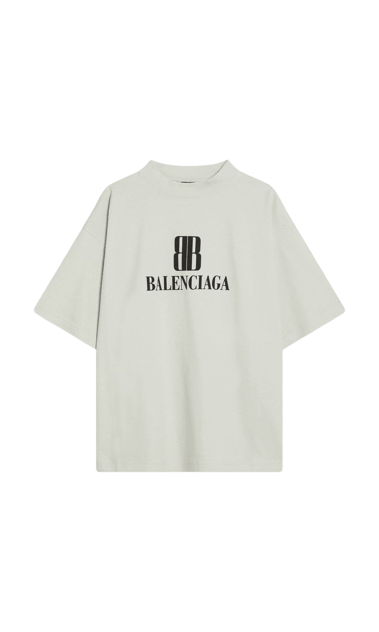 Balenciaga White Nano Bb Medium Fit T-shirt Glam Steals