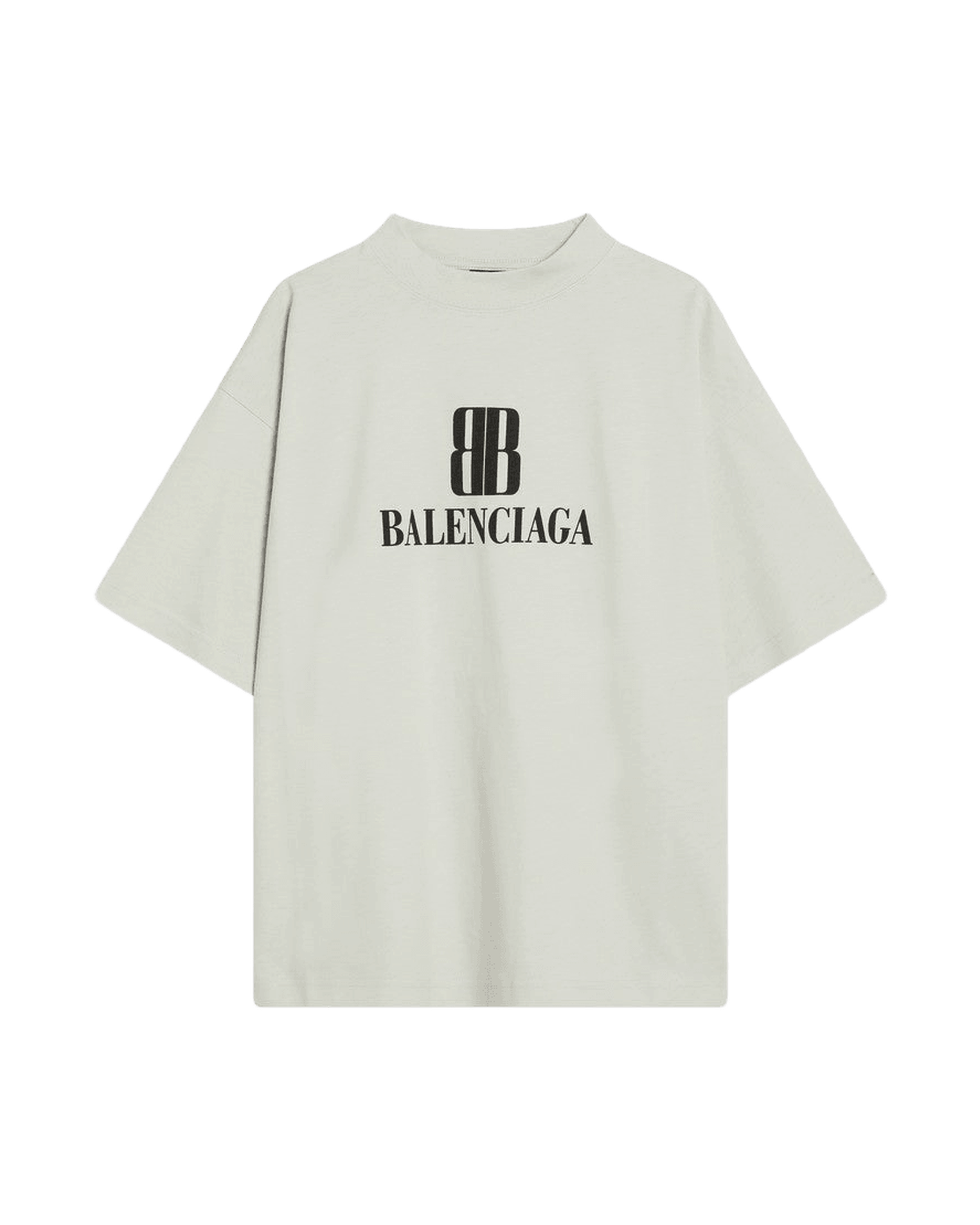 Balenciaga White Nano Bb Medium Fit T-Shirt Glam Steals