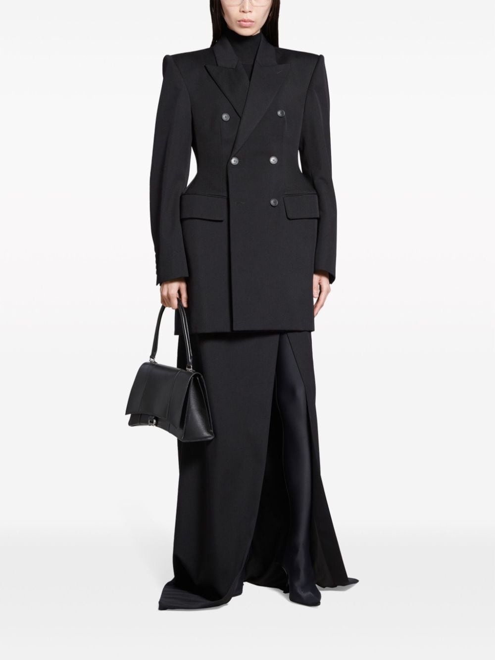 Balenciaga Wool Hourglass Virgin Double Breasted Blazer Glam Steals