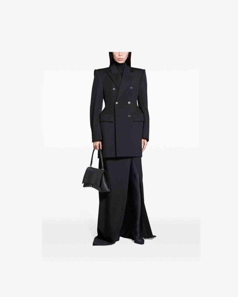 Balenciaga Wool Hourglass Virgin Double Breasted Blazer Glam Steals