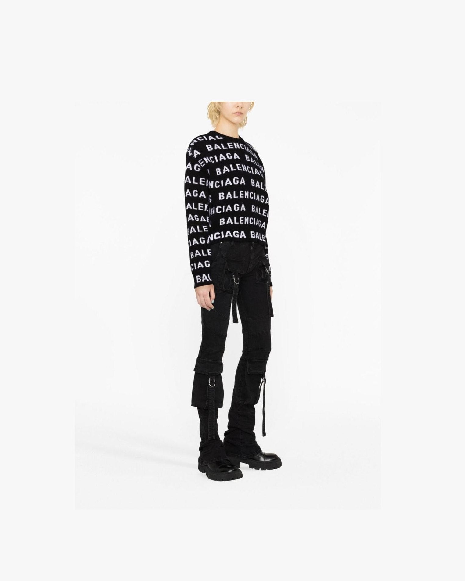 Balenciaga Wool Logo Sweater Sweaters