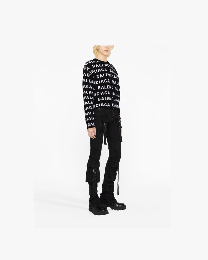 Balenciaga Wool Logo Sweater Sweaters