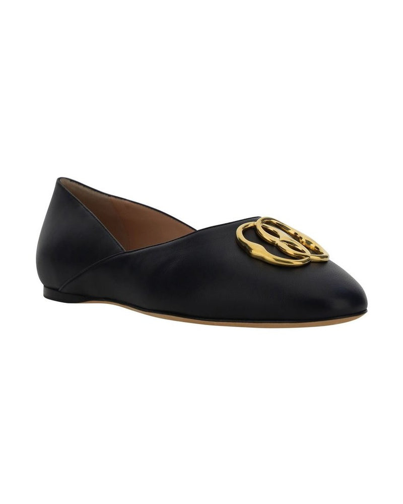 Bally Black Calfskin Ballet Flats Glam Steals