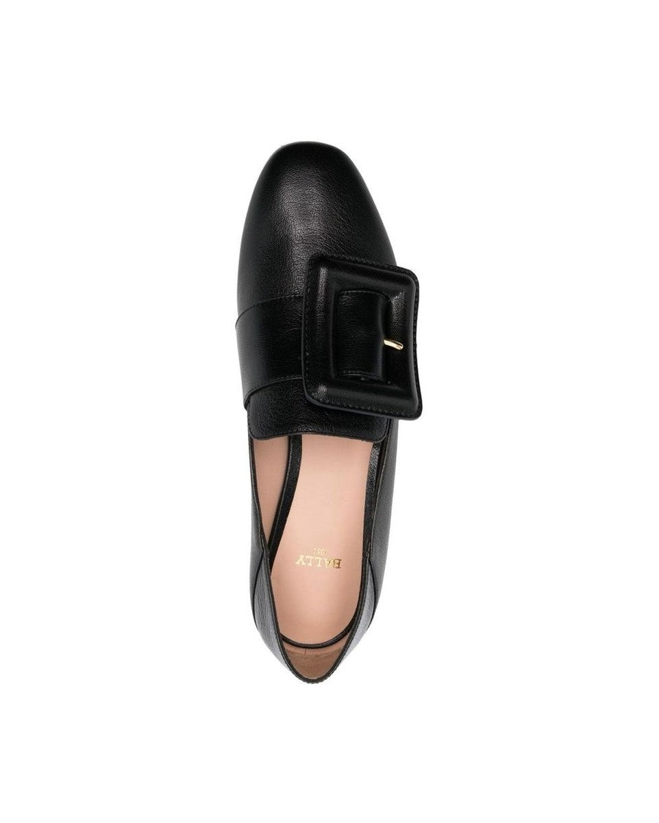 Bally Black Calfskin Slip On Loafers 
