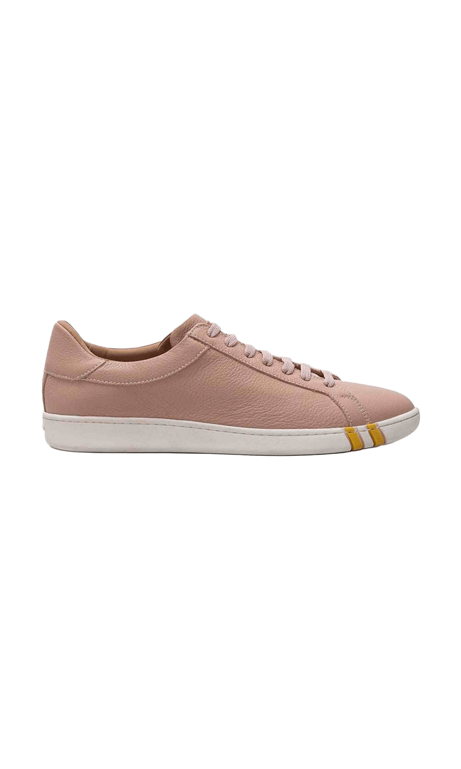 Bally Elegant Cotton Leather Pink Sneakers Glam Steals
