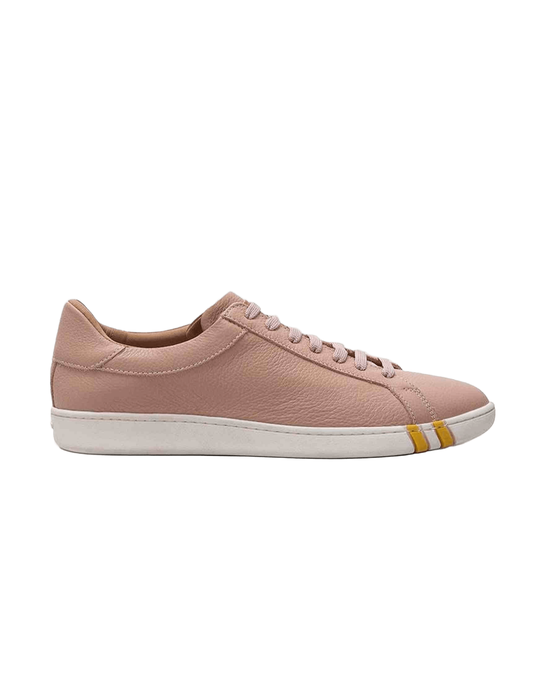 Bally Elegant Cotton Leather Pink Sneakers Glam Steals