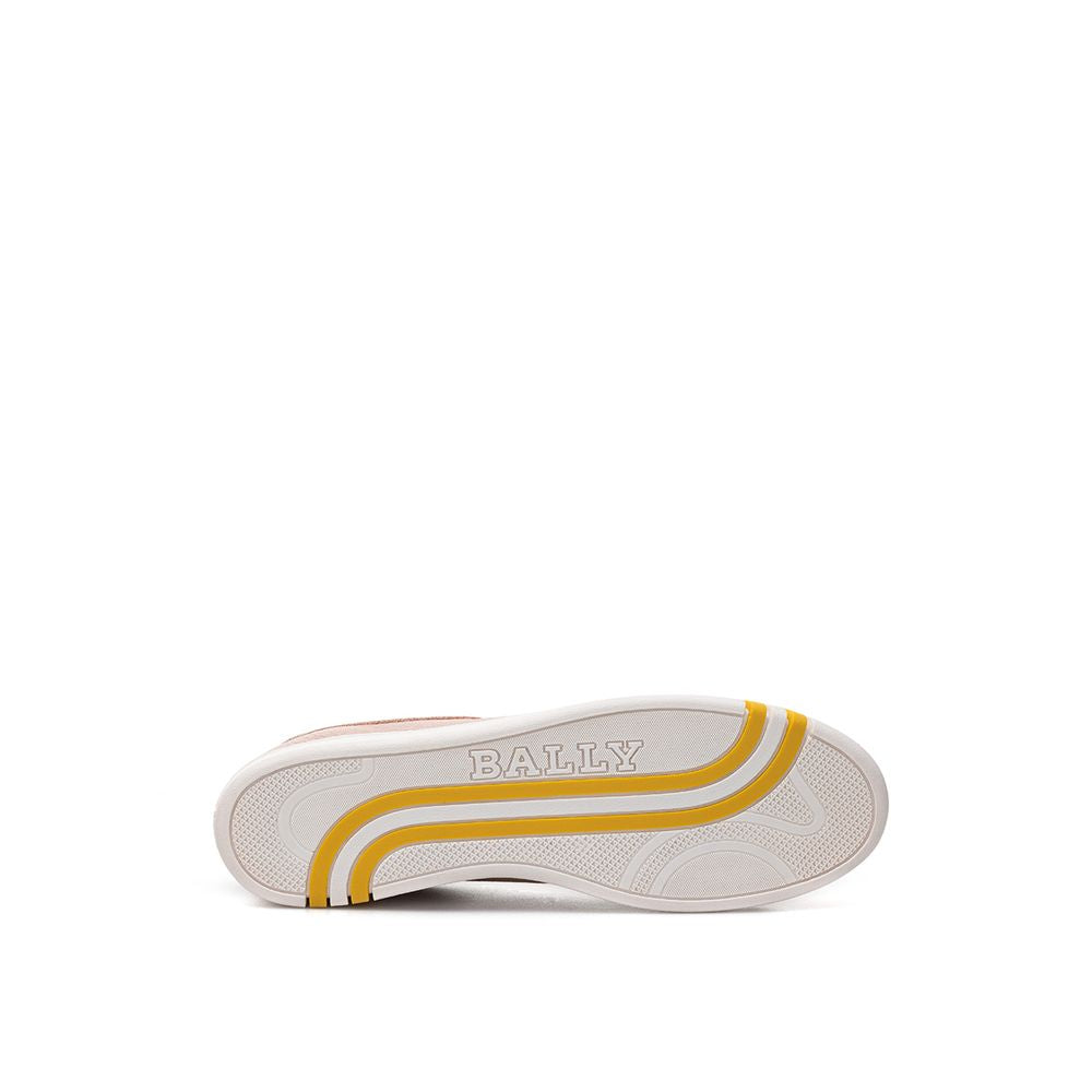 Bally Elegant Cotton Leather Pink Sneakers Glam Steals