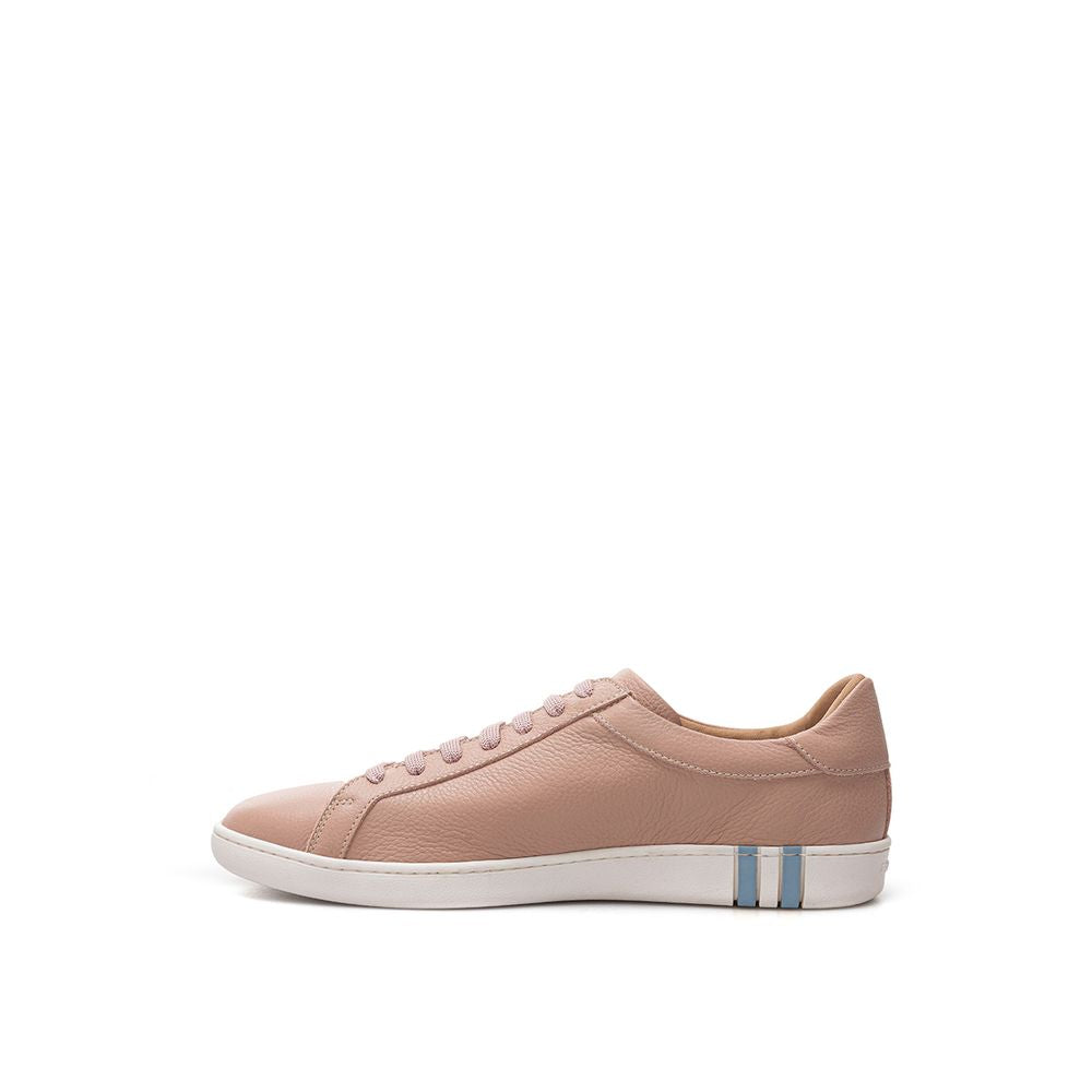 Bally Elegant Leather Pink Sneakers Glam Steals