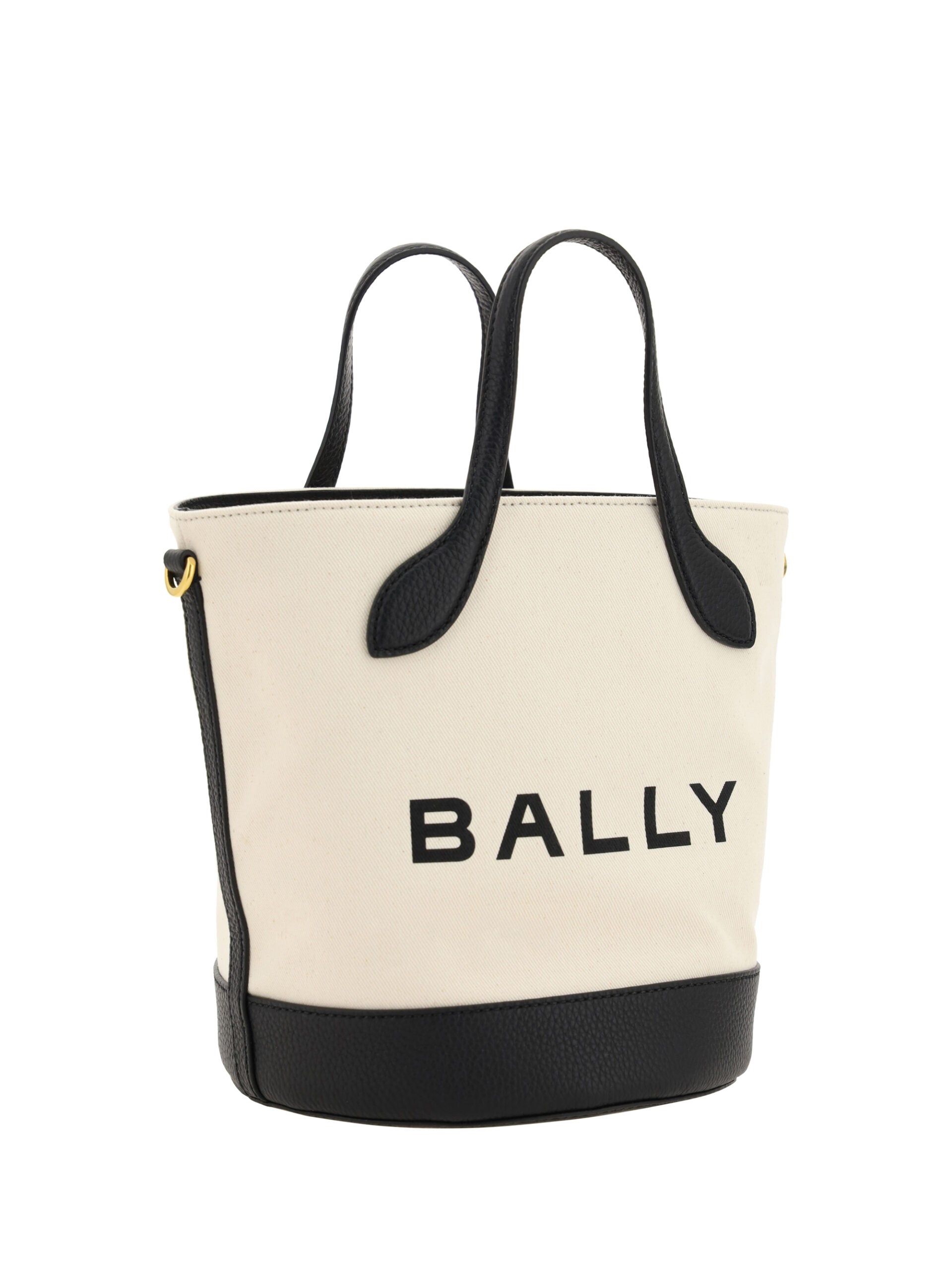 Bally Elegant Monogram Bucket Bag In Black White Glam Steals