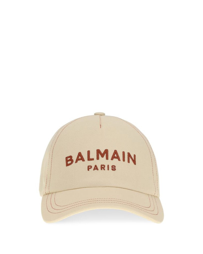 Balmain Beige Cotton Cap Glam Steals