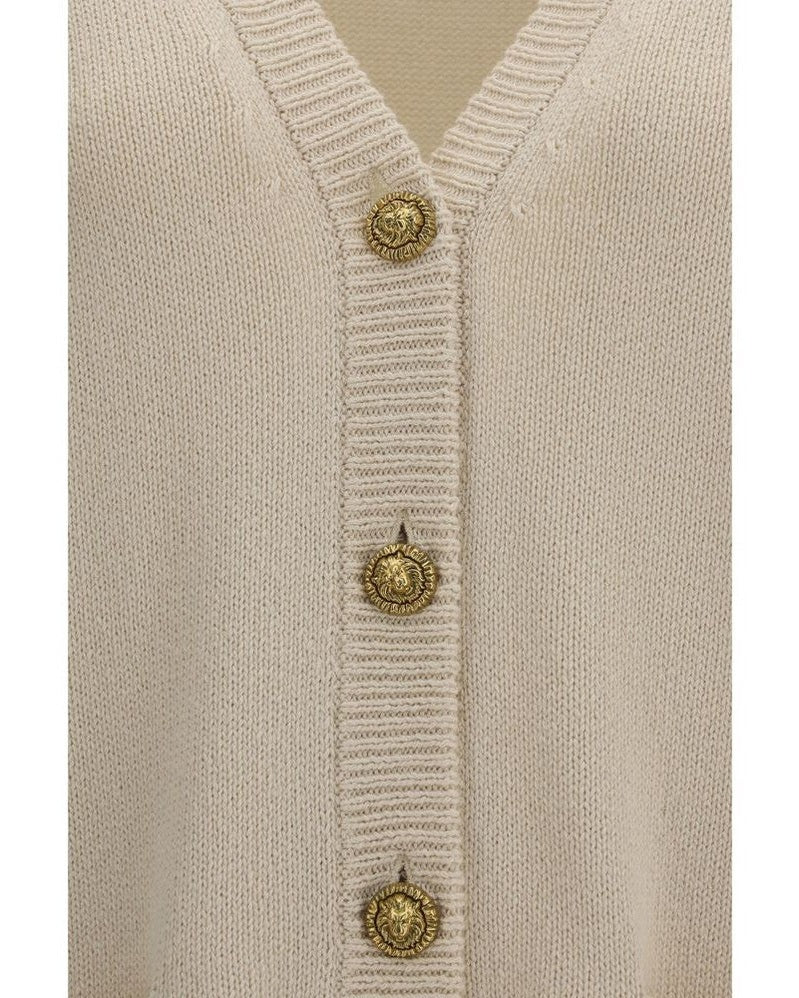Balmain Beige Cotton Cardigan 