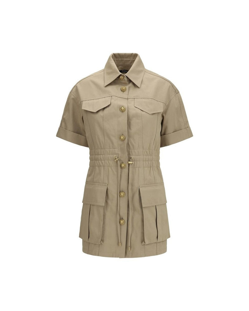 Balmain Beige Cotton Dress Glam Steals