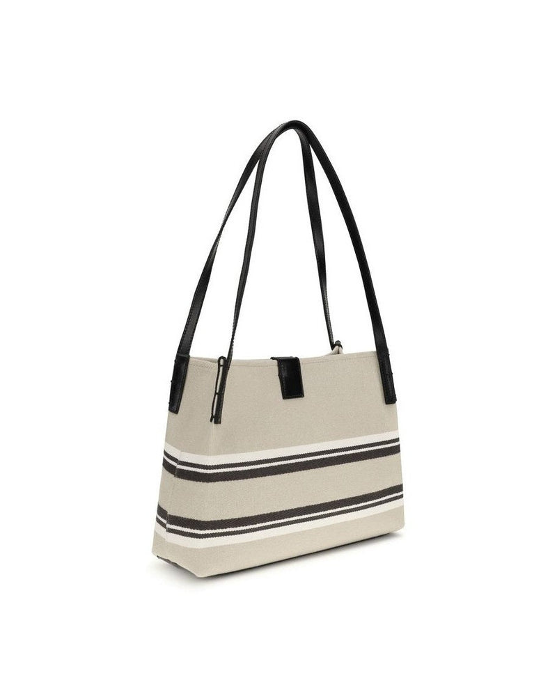 Balmain Beige Cotton Shoulder Bag Glam Steals