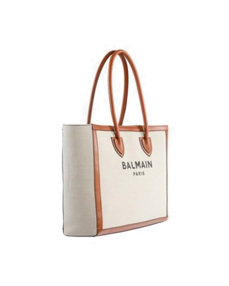 Balmain Beige Cotton Tote Bag 