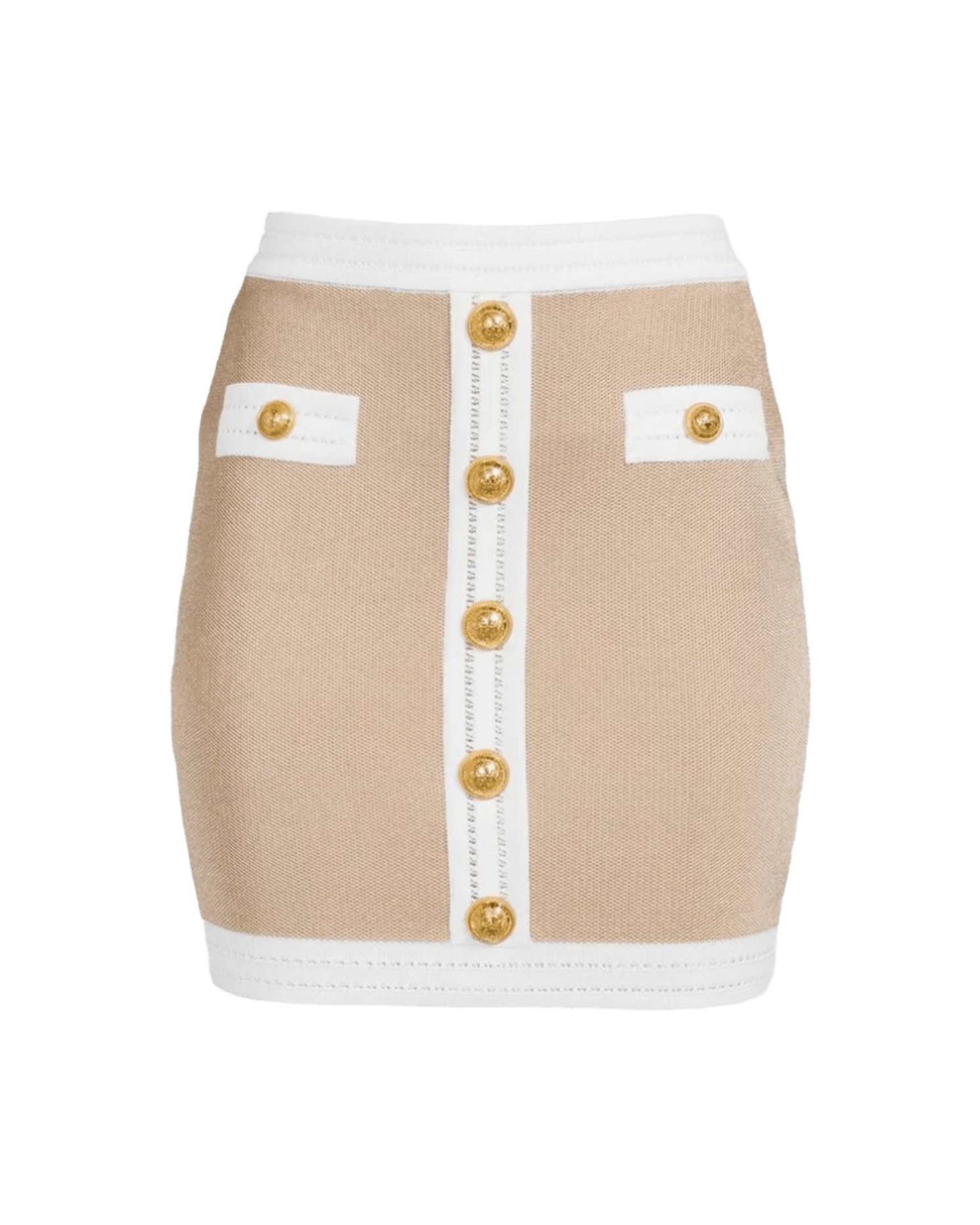 Balmain Beige Viscose Skirt Glam Steals