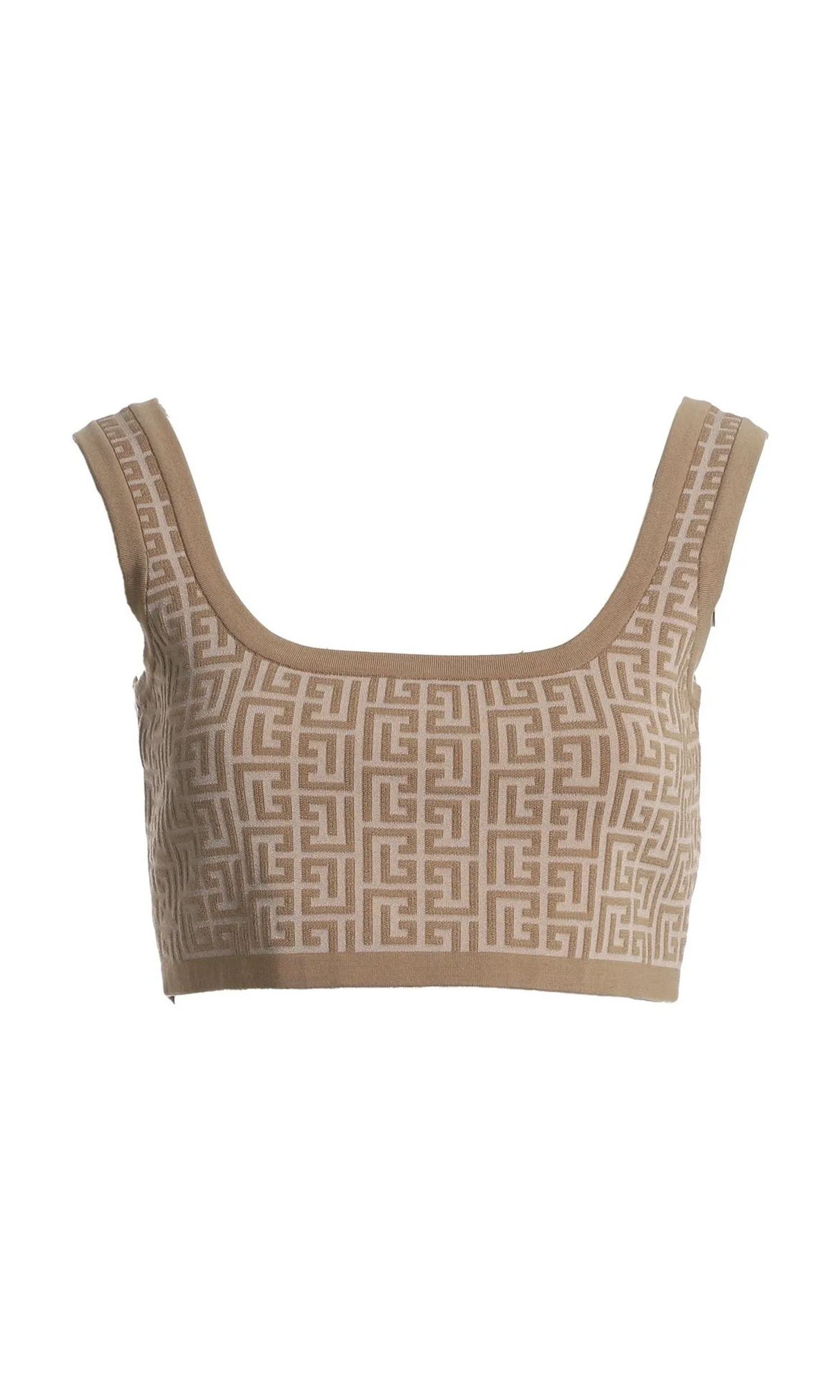 Balmain Beige Wool Top & T-Shirt Glam Steals