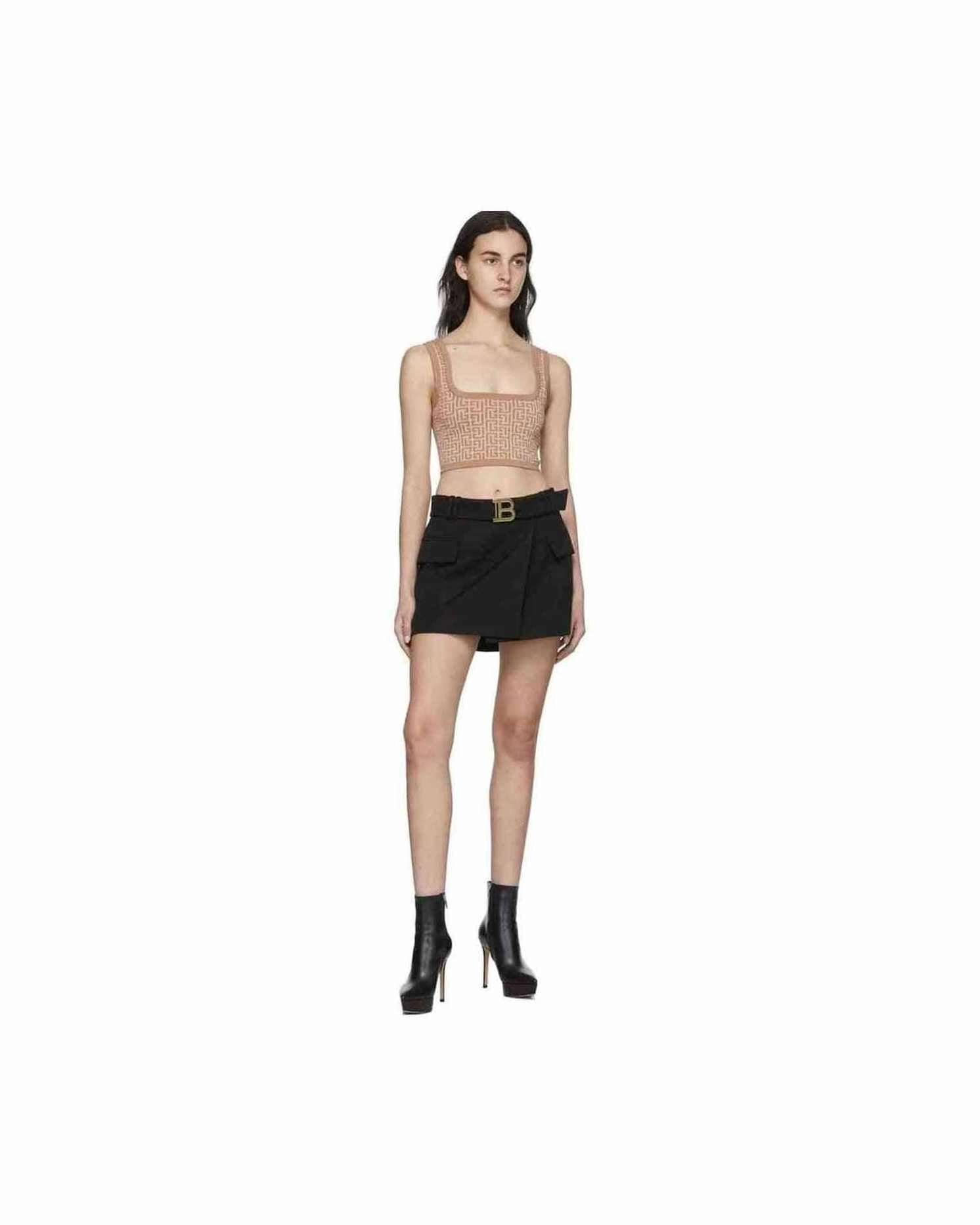 Balmain Beige Wool Top & T-Shirt Glam Steals