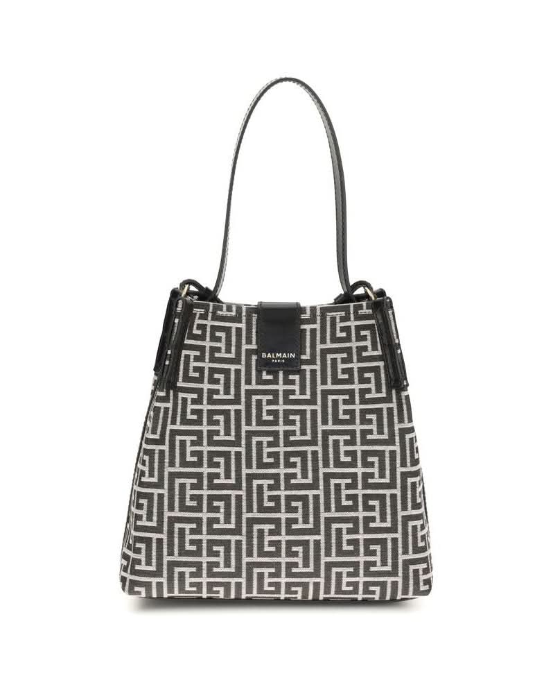 Balmain Black Cotton Bucket Bag Glam Steals