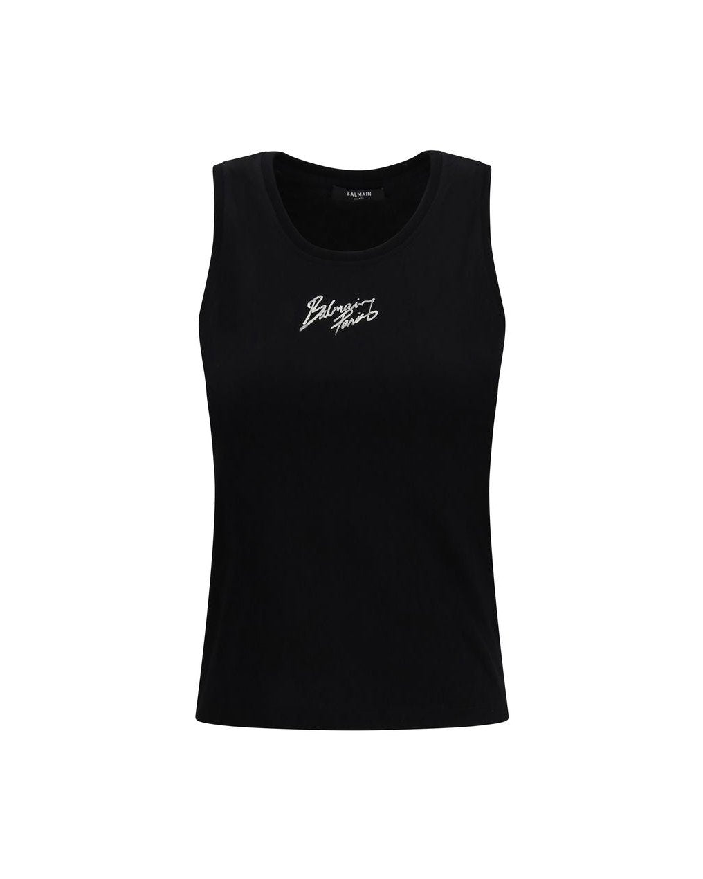 Balmain Black Cotton Top Glam Steals