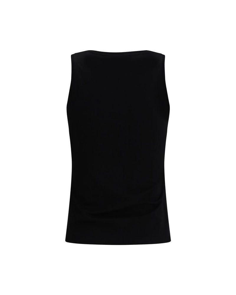Balmain Black Cotton Top Glam Steals