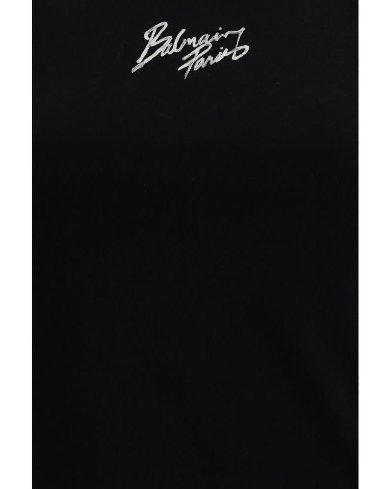 Balmain Black Cotton Top Glam Steals