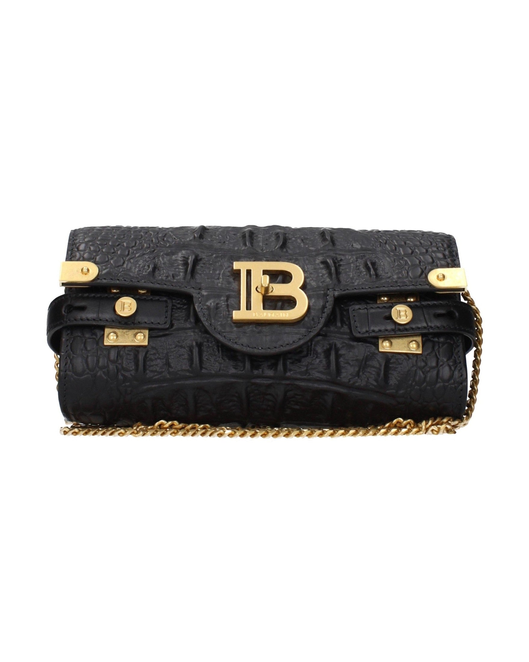 Balmain Black Leather Clutch Bag Glam Steals