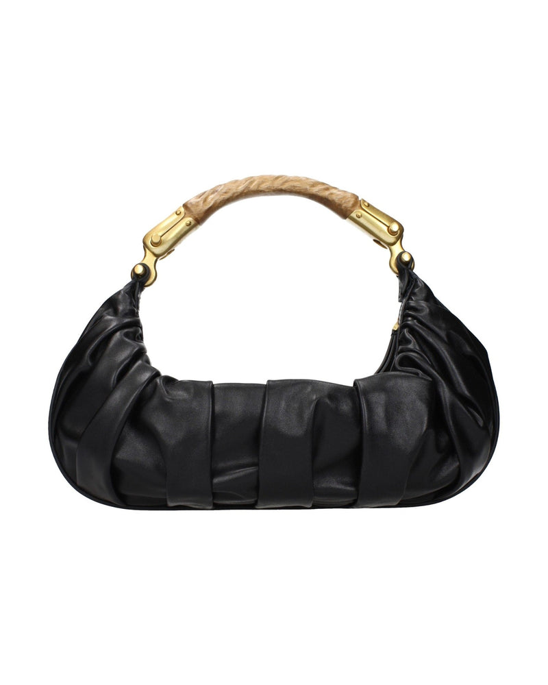 Balmain Black Leather Handbag Glam Steals