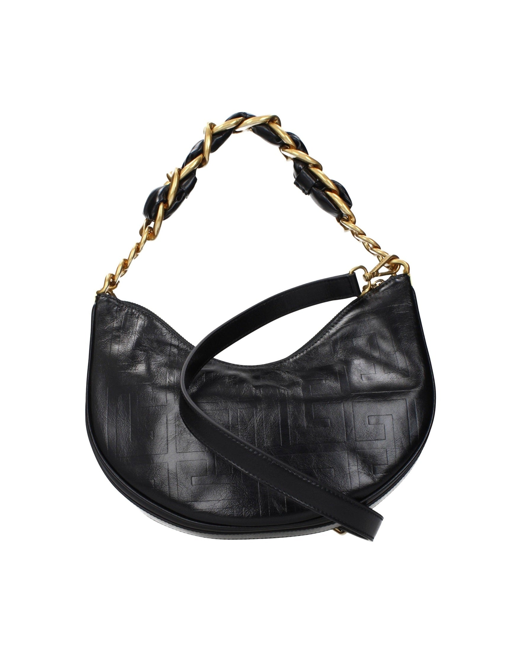Balmain Black Leather Shoulder Bag Glam Steals