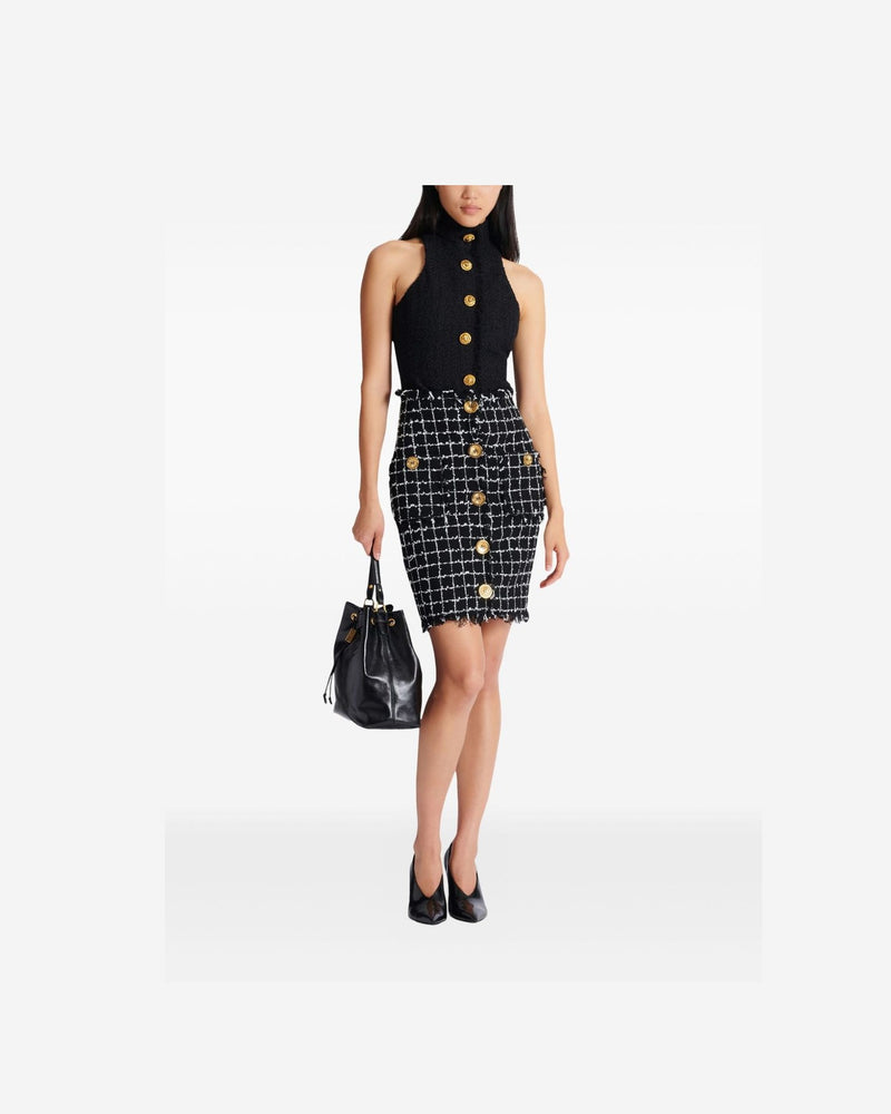 Balmain Black Skirt Glam Steals