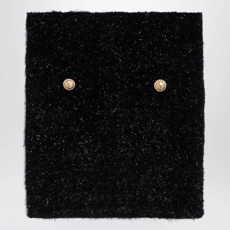 Balmain Black Tweed Miniskirt with Buttons Glam Steals
