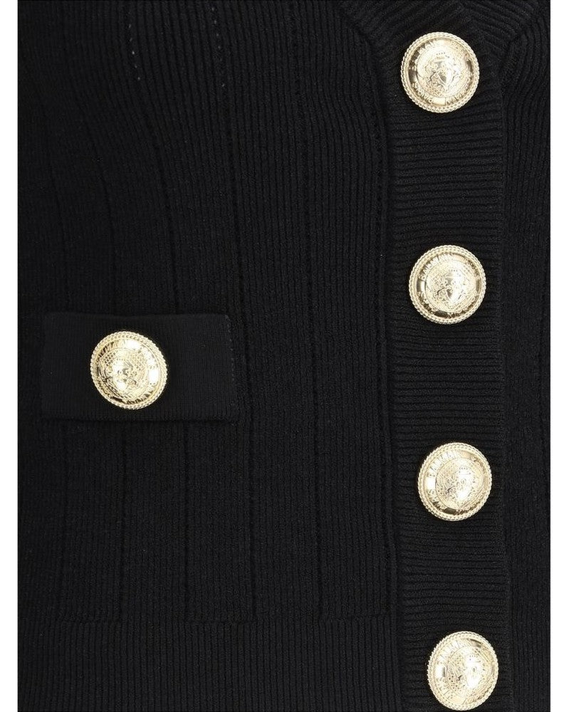 Balmain Black Viscose Cardigan Glam Steals