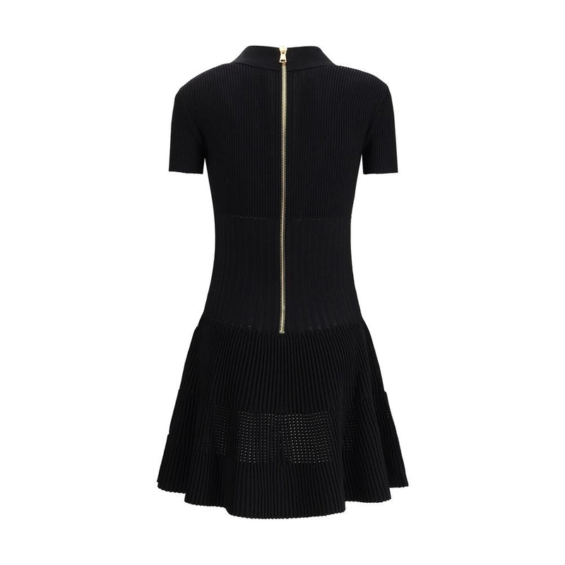 Balmain Black Viscose Casual Dress Glam Steals